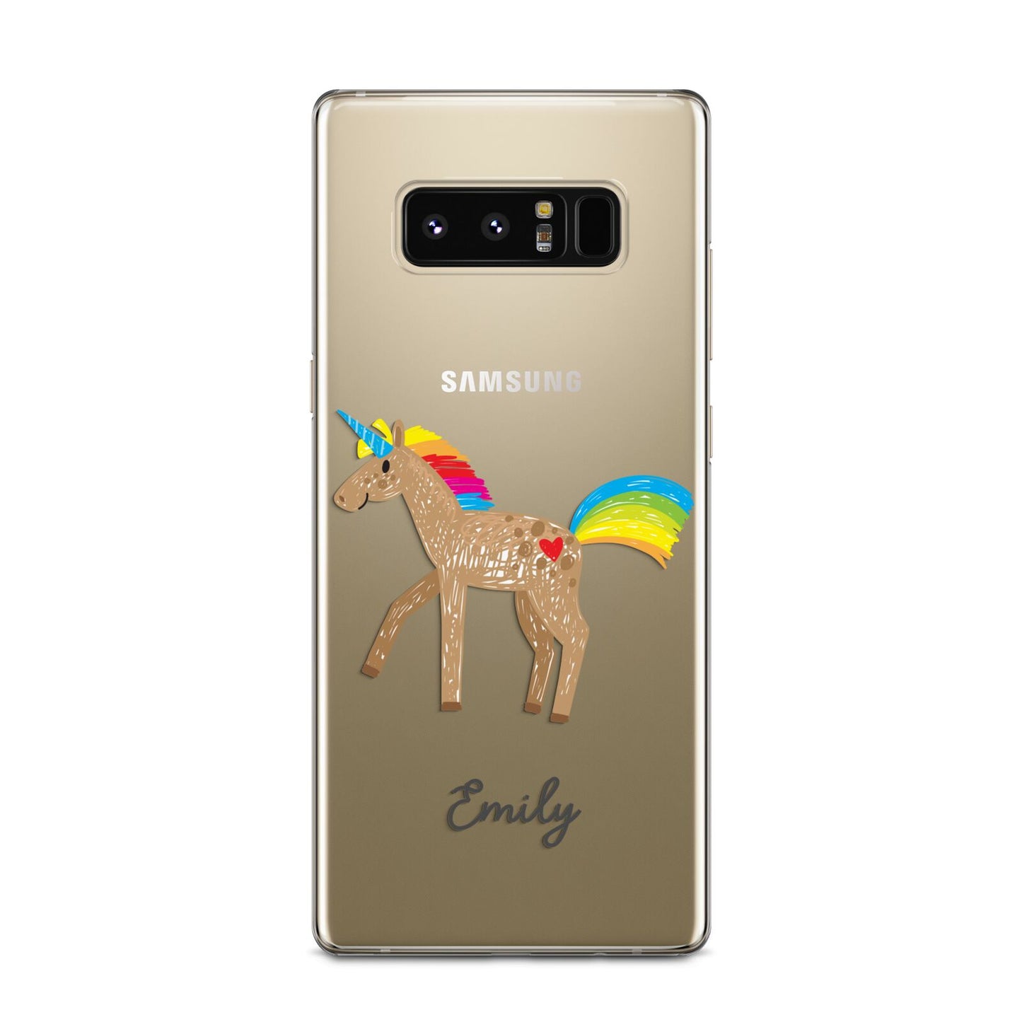 Personalised Unicorn with Name Samsung Galaxy Note 8 Case
