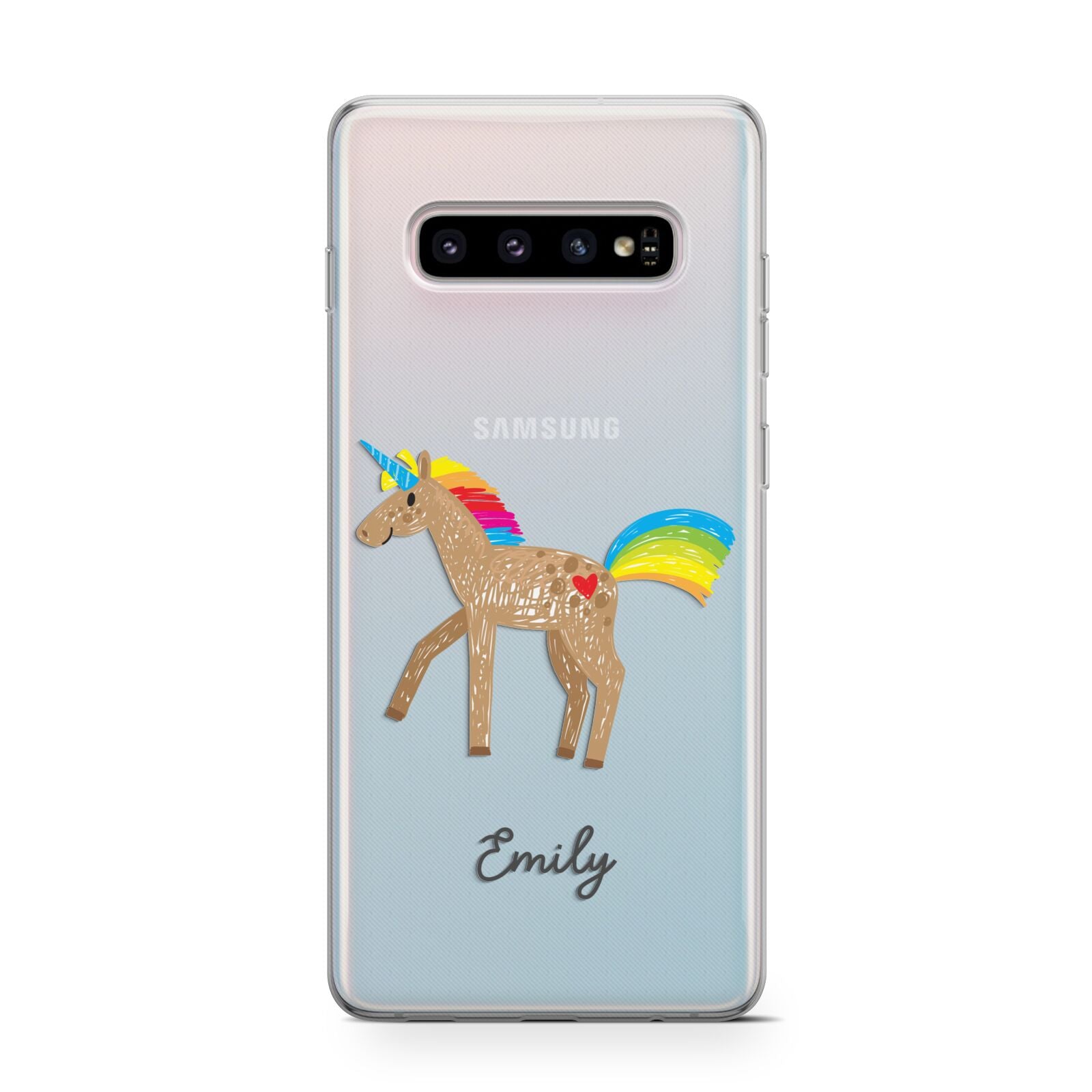 Personalised Unicorn with Name Samsung Galaxy S10 Case