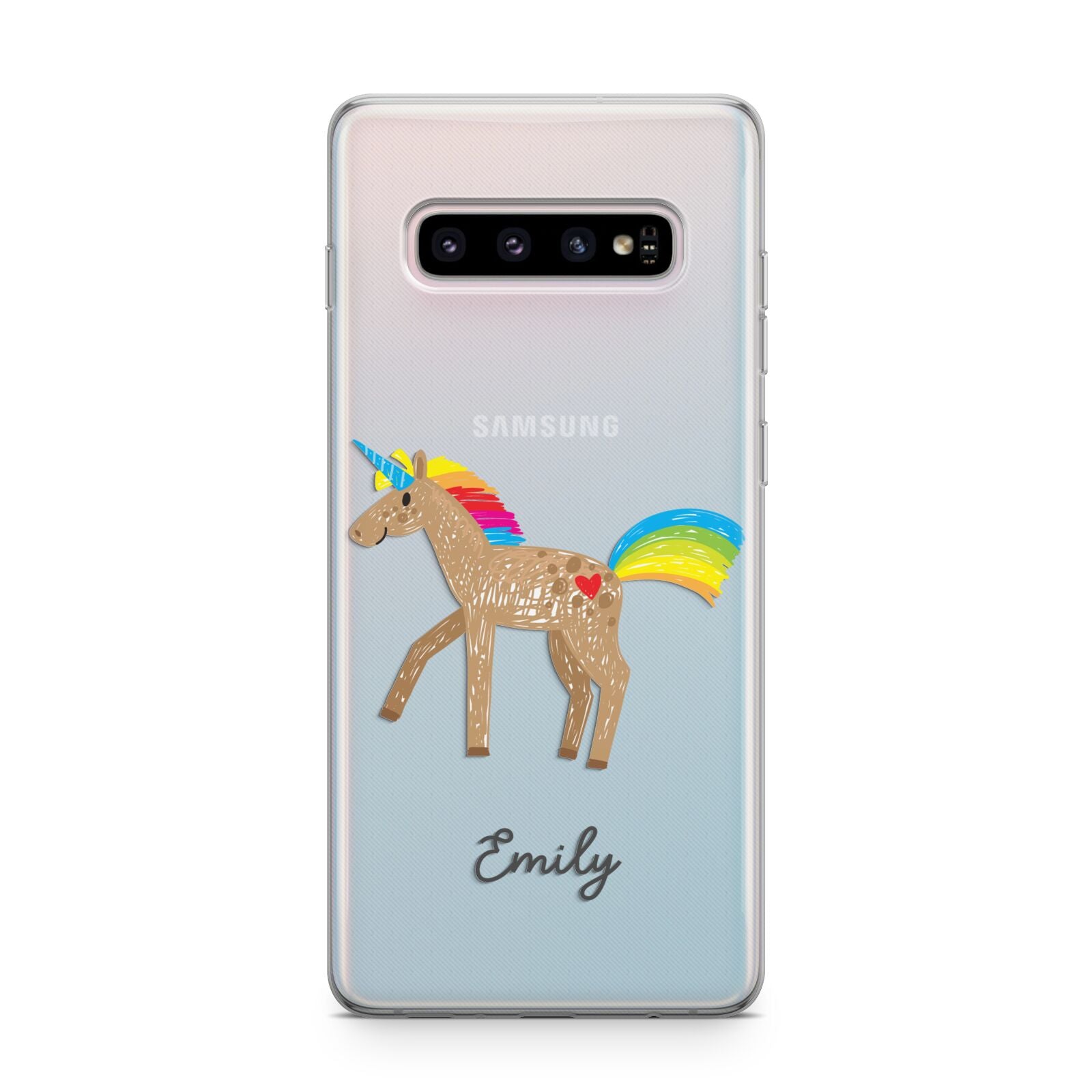 Personalised Unicorn with Name Samsung Galaxy S10 Plus Case