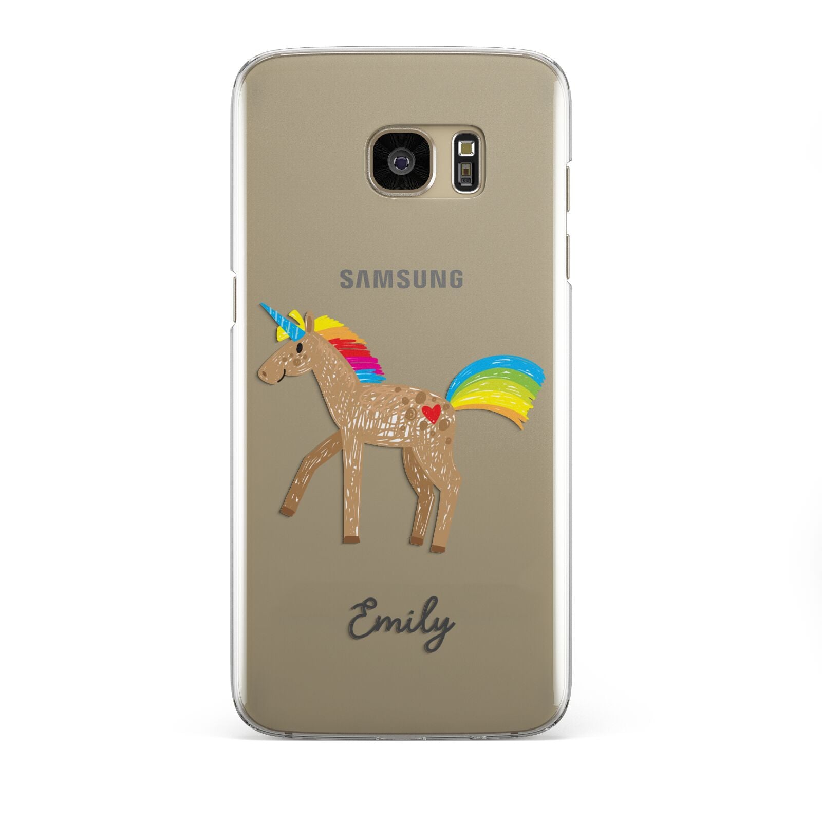 Personalised Unicorn with Name Samsung Galaxy S7 Edge Case