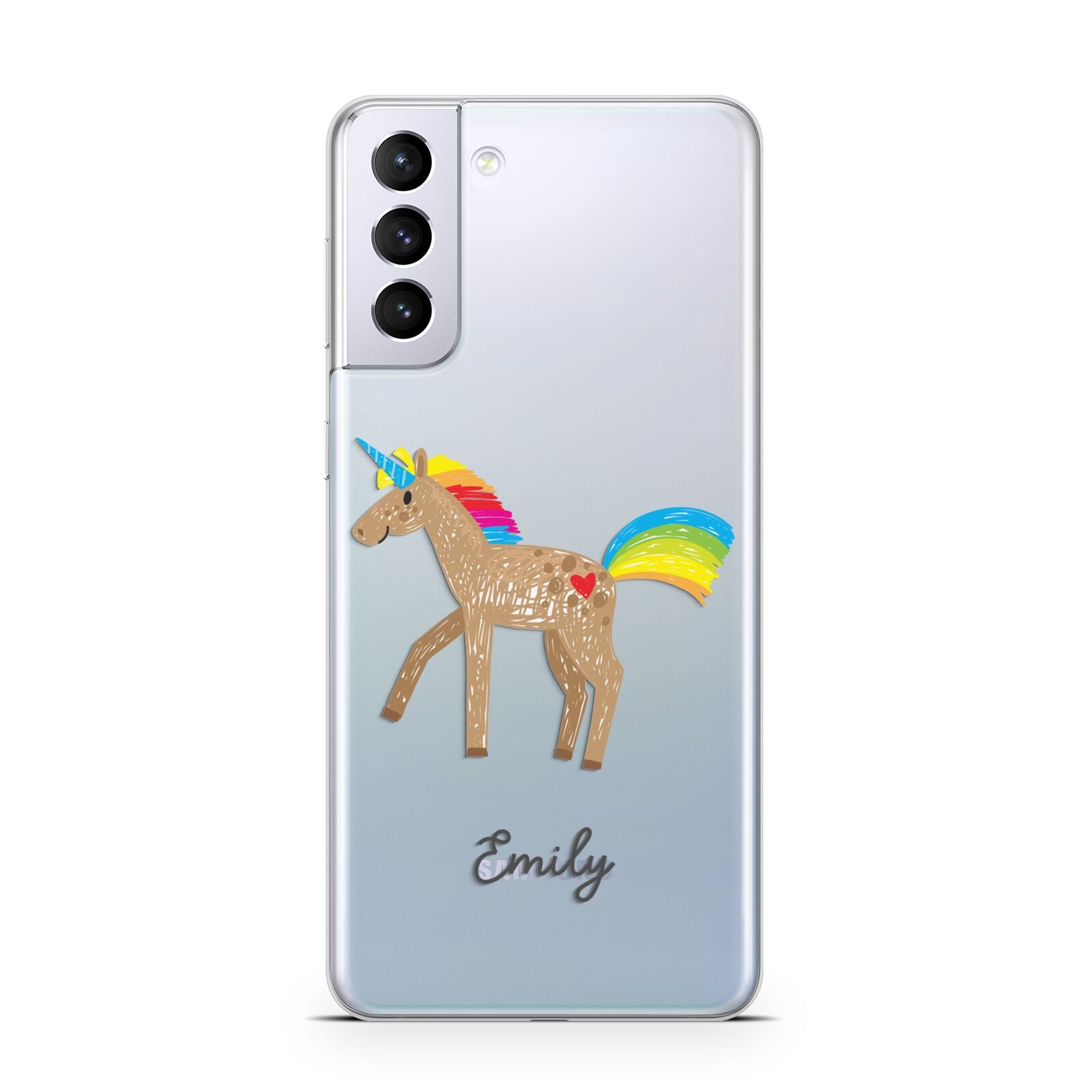 Personalised Unicorn with Name Samsung S21 Plus Case