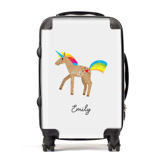 Personalised Unicorn with Name Suitcase