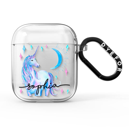 Personalised Unicorns AirPods Clear Case