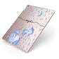 Personalised Unicorns Apple iPad Case on Rose Gold iPad Side View