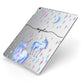 Personalised Unicorns Apple iPad Case on Silver iPad Side View