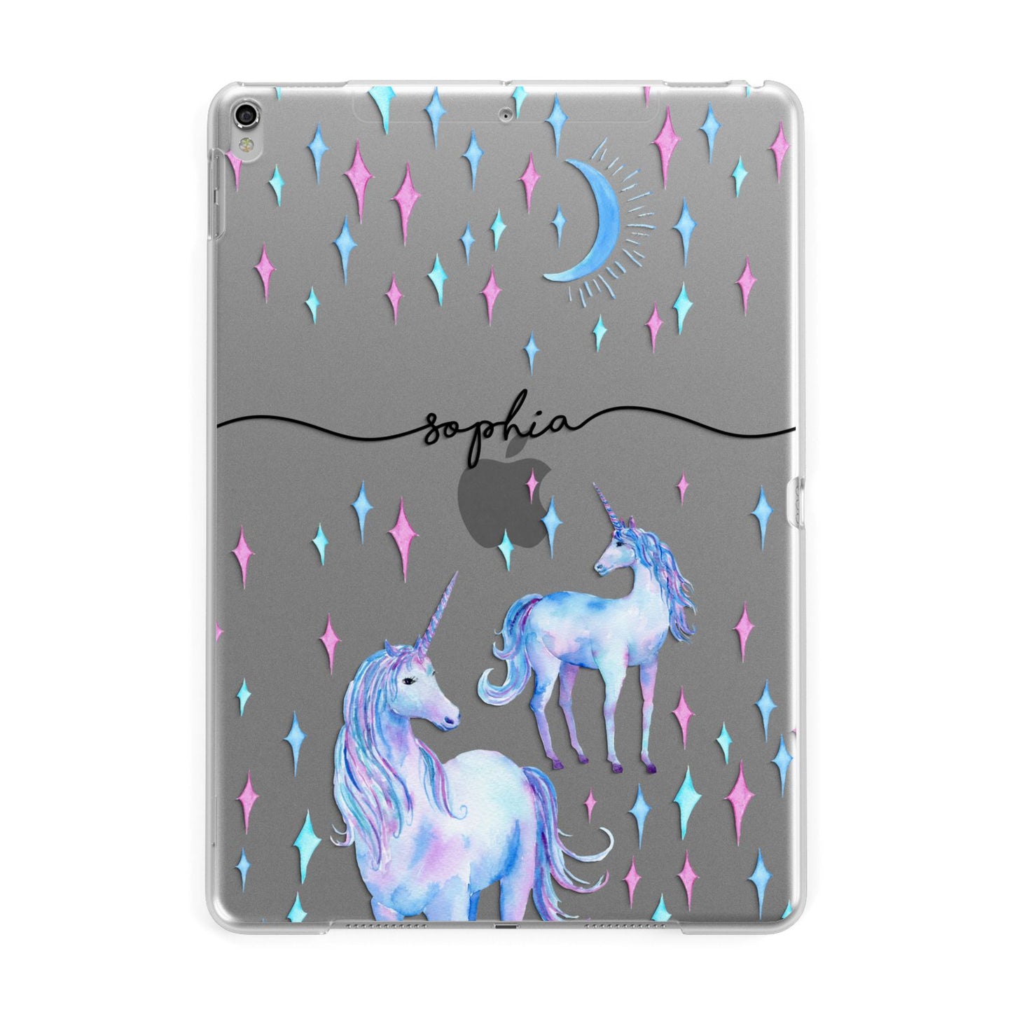 Personalised Unicorns Apple iPad Silver Case
