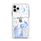 Personalised Unicorns Apple iPhone 11 Pro in Silver with White Impact Case