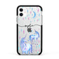 Personalised Unicorns Apple iPhone 11 in White with Black Impact Case
