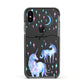 Personalised Unicorns Apple iPhone Xs Impact Case Black Edge on Black Phone