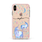 Personalised Unicorns Apple iPhone Xs Max Impact Case Pink Edge on Gold Phone