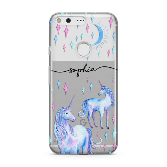 Personalised Unicorns Google Pixel Case