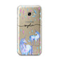 Personalised Unicorns Samsung Galaxy A3 2017 Case on gold phone
