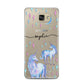 Personalised Unicorns Samsung Galaxy A5 2016 Case on gold phone
