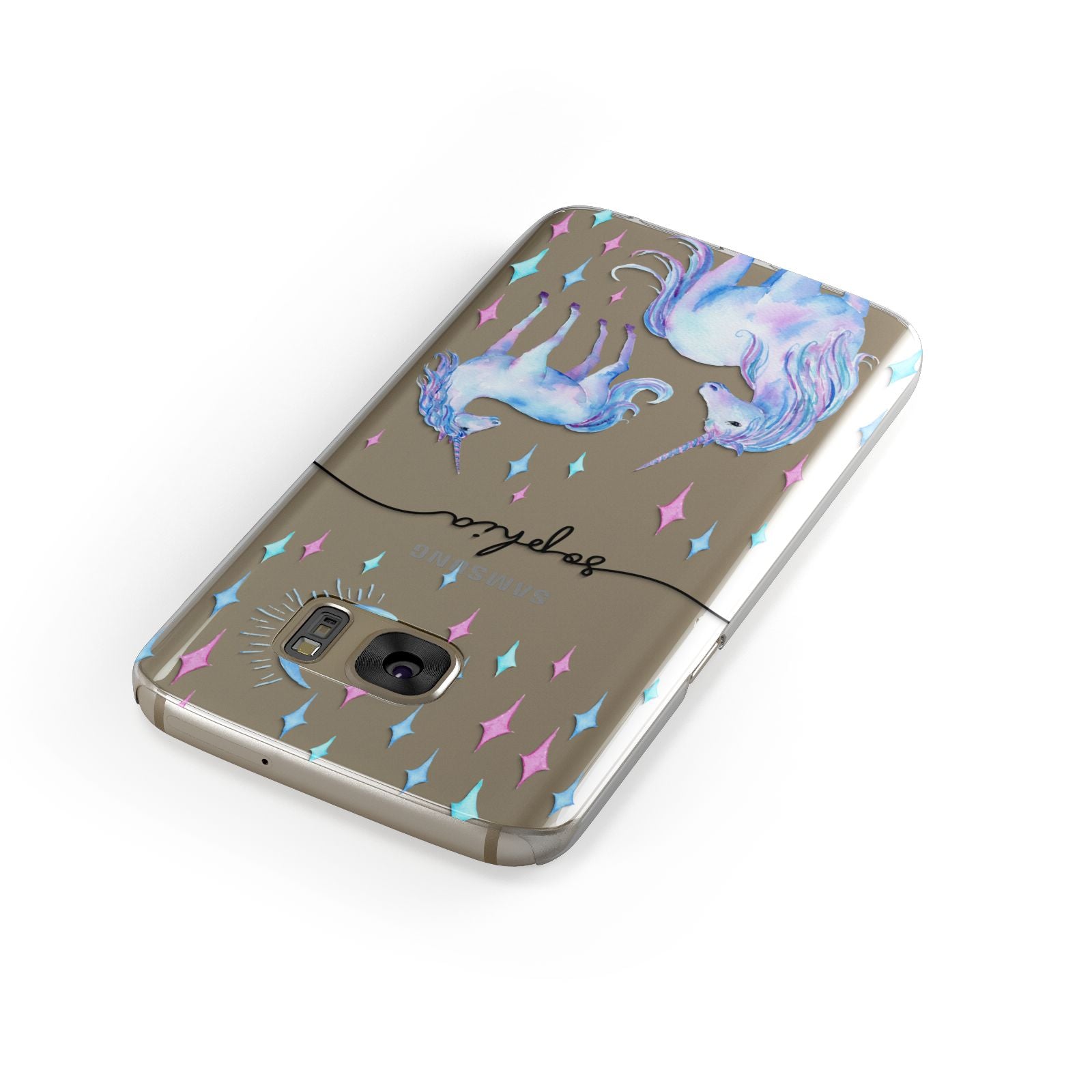 Personalised Unicorns Samsung Galaxy Case Front Close Up