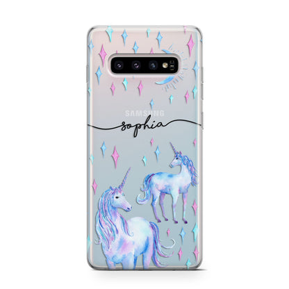 Personalised Unicorns Samsung Galaxy S10 Case