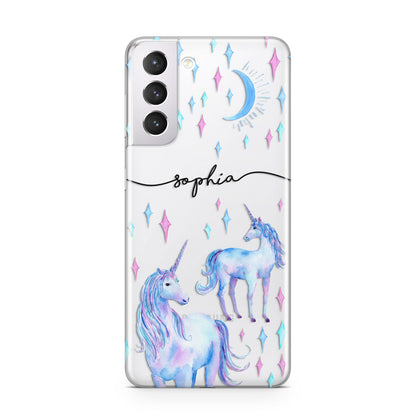 Personalised Unicorns Samsung S21 Case
