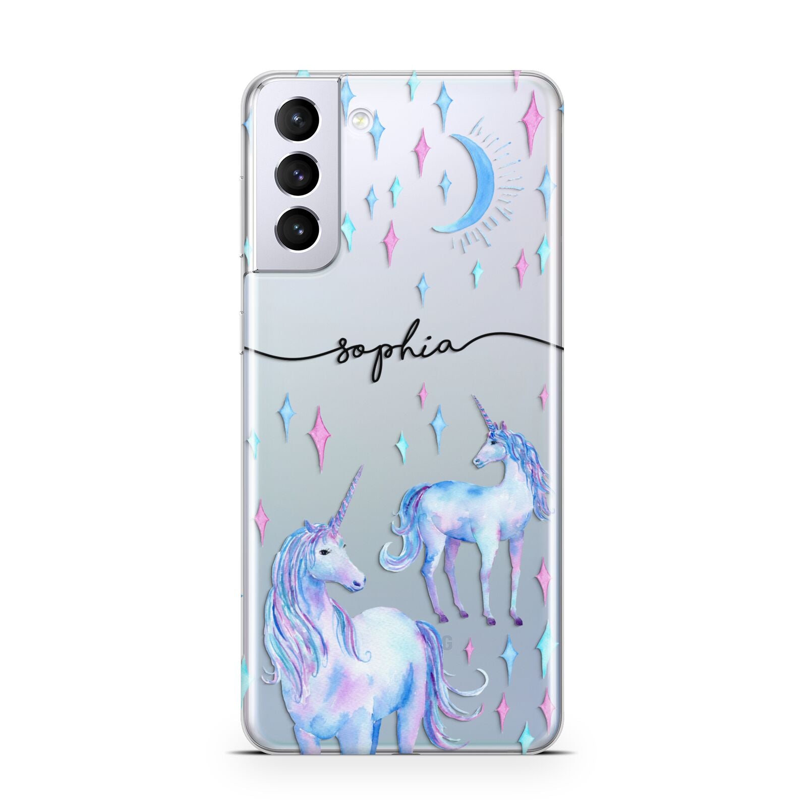Personalised Unicorns Samsung S21 Plus Case