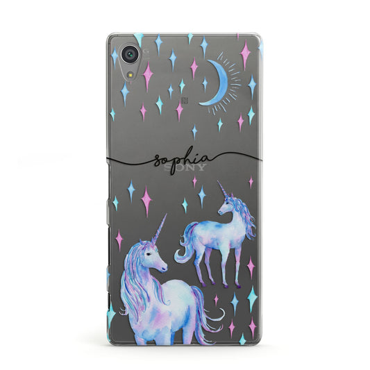 Personalised Unicorns Sony Xperia Case
