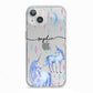 Personalised Unicorns iPhone 13 TPU Impact Case with White Edges