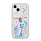 Personalised Unicorns iPhone 14 Clear Tough Case Starlight