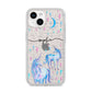 Personalised Unicorns iPhone 14 Glitter Tough Case Starlight