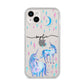 Personalised Unicorns iPhone 14 Plus Clear Tough Case Starlight