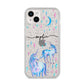 Personalised Unicorns iPhone 14 Plus Glitter Tough Case Starlight