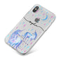 Personalised Unicorns iPhone X Bumper Case on Silver iPhone