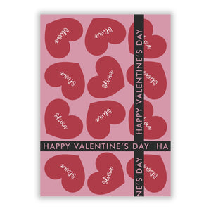 Personalisierte Valentinstag-Herz-Grußkarte