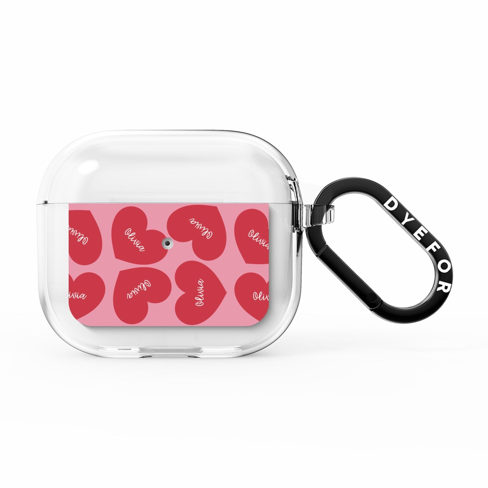Personalised Valentine Heart AirPods Clear Case 3rd Gen