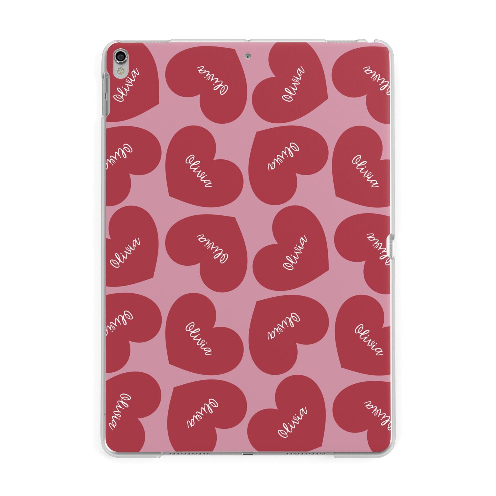 Personalised Valentine Heart Apple iPad Silver Case
