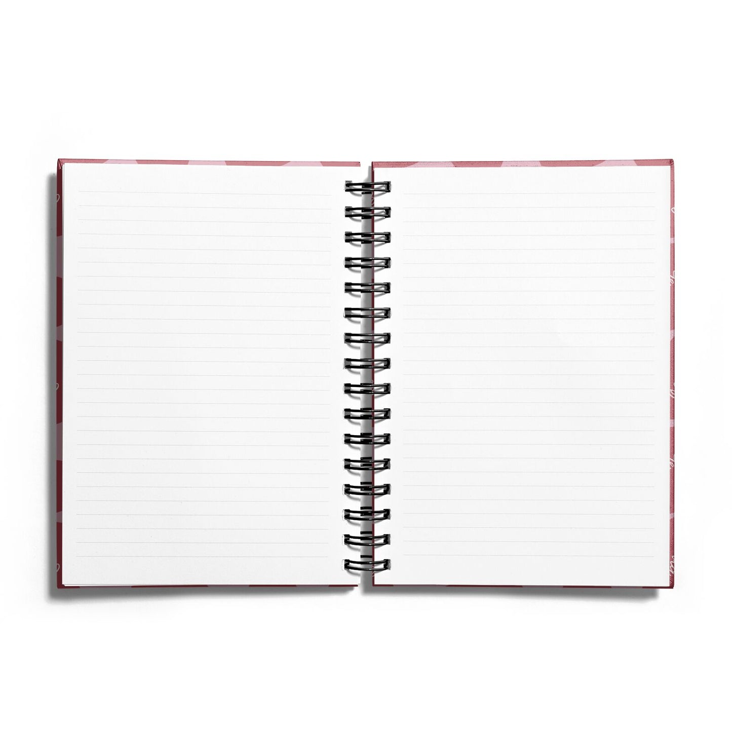 Personalised Valentine Heart Notebook with Black Coil and Lined Paper