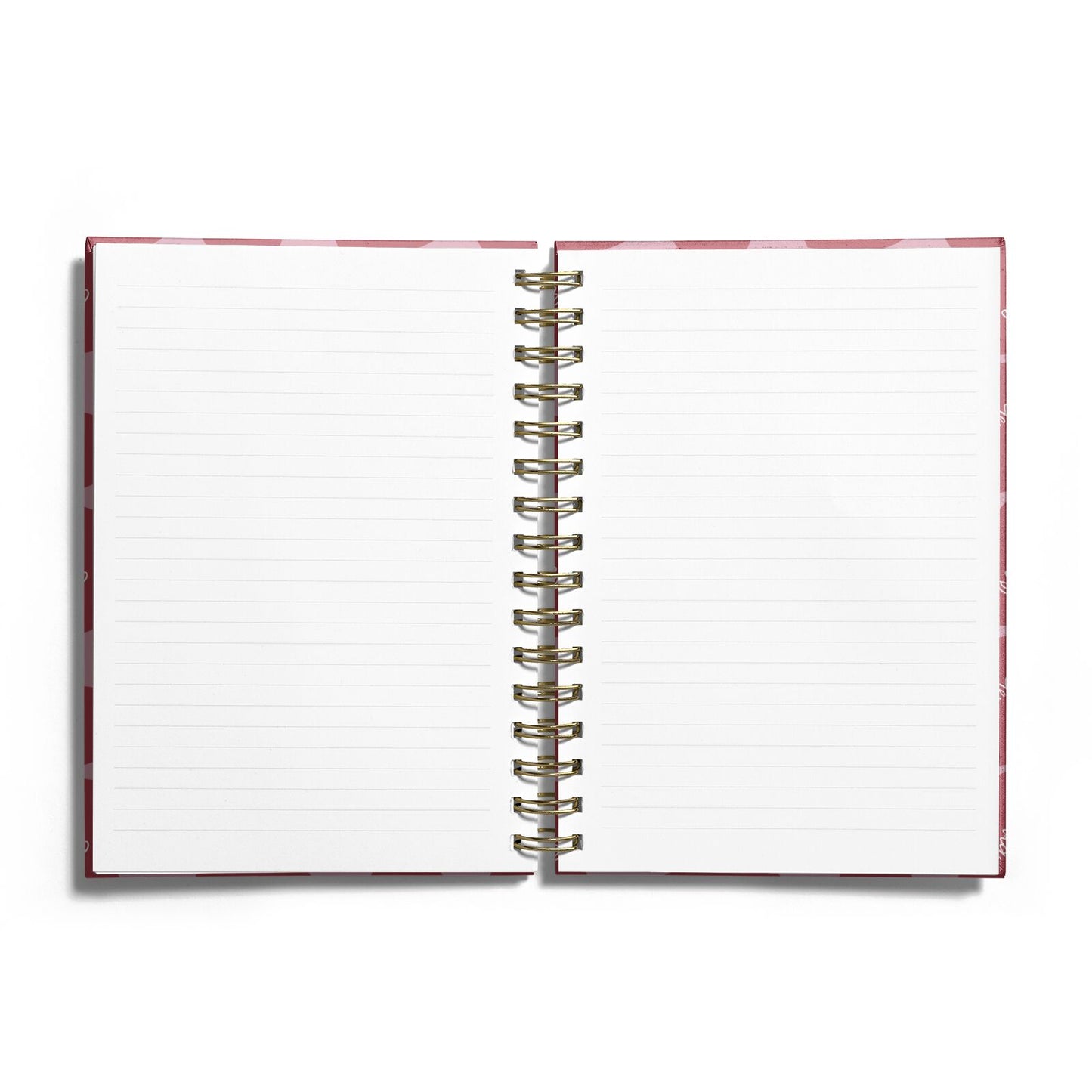Personalised Valentine Heart Notebook with Gold Coil and Lined Paper