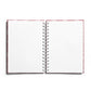 Personalised Valentine Heart Notebook with White Coil and Lined Paper