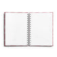Personalised Valentine Heart Notebook with White Coil and Plain Paper