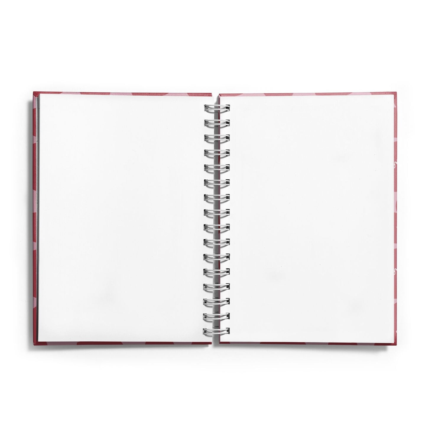 Personalised Valentine Heart Notebook with White Coil and Plain Paper