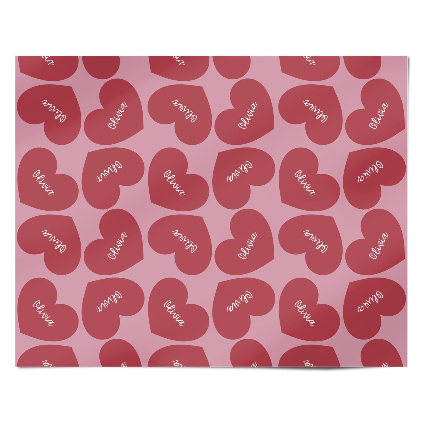 Personalised Valentine Heart Personalised Wrapping Paper Alternative