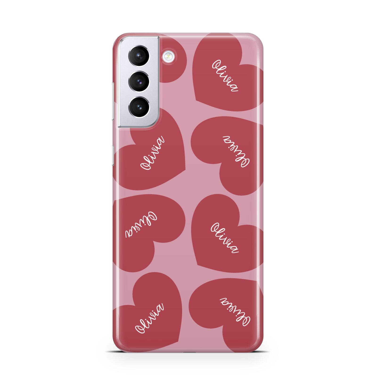 Personalised Valentine Heart Samsung S21 Plus Phone Case