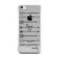 Personalised Valentine Name Clear Transparent Apple iPhone 5c Case