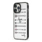 Personalised Valentine Name Clear Transparent iPhone 13 Pro Max Black Impact Case Side Angle on Silver phone