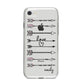Personalised Valentine Name Clear Transparent iPhone 8 Bumper Case on Silver iPhone