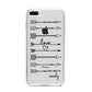 Personalised Valentine Name Clear Transparent iPhone 8 Plus Bumper Case on Silver iPhone