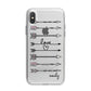 Personalised Valentine Name Clear Transparent iPhone X Bumper Case on Silver iPhone Alternative Image 1