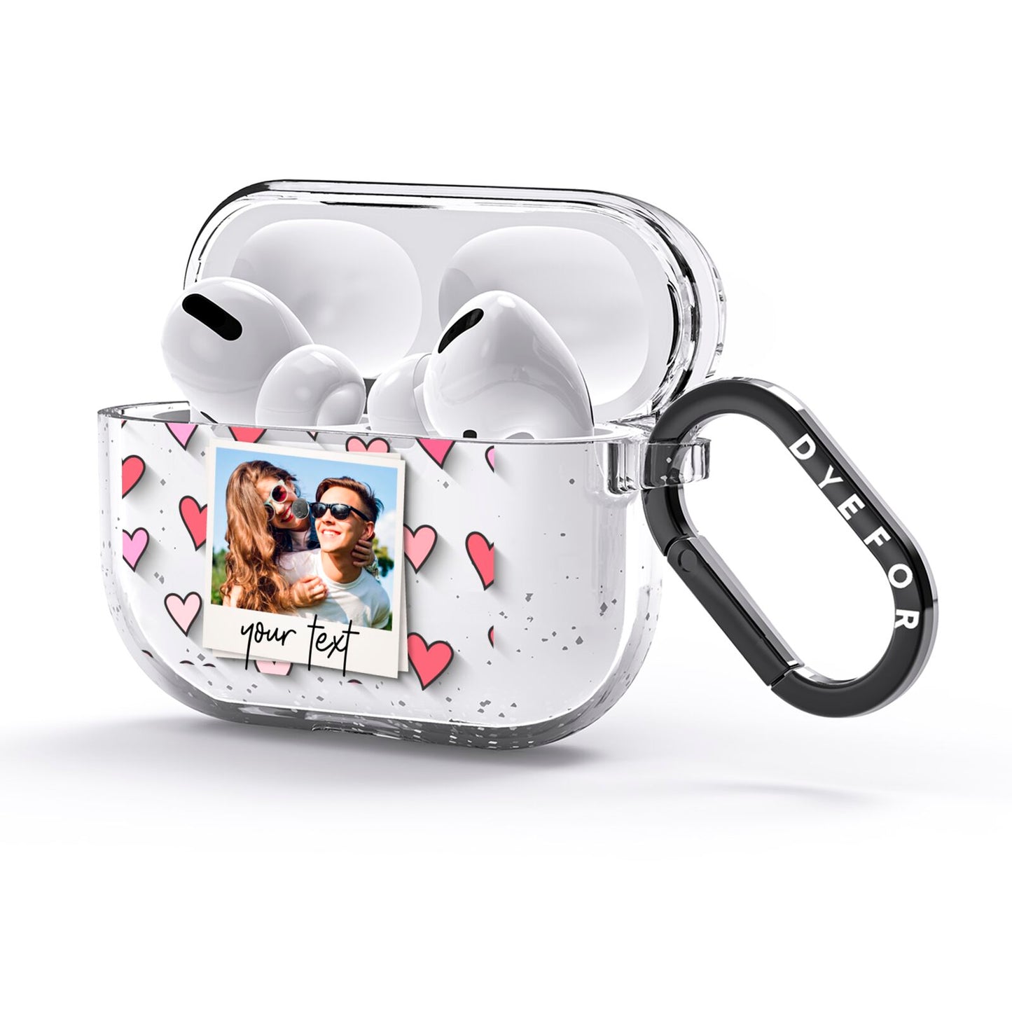 Personalised Valentine s Day Photo AirPods Glitter Case 3rd Gen Side Image