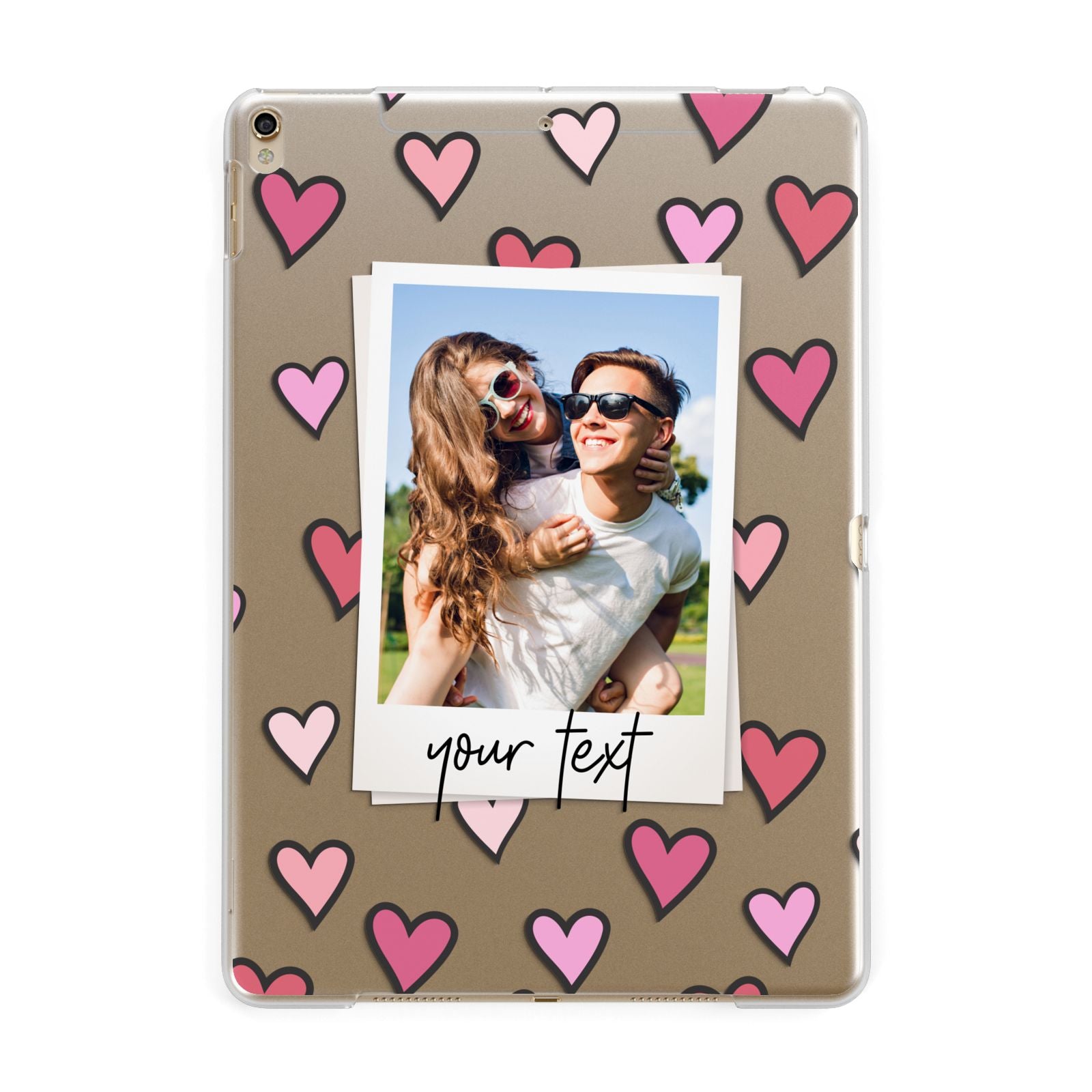 Personalised Valentine s Day Photo Apple iPad Gold Case