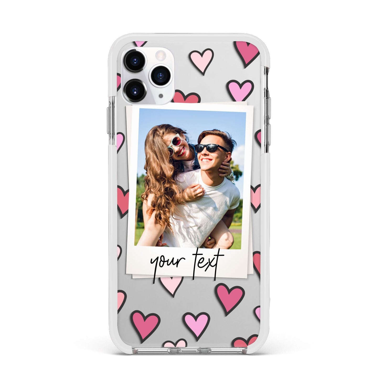 Personalised Valentine s Day Photo Apple iPhone 11 Pro Max in Silver with White Impact Case