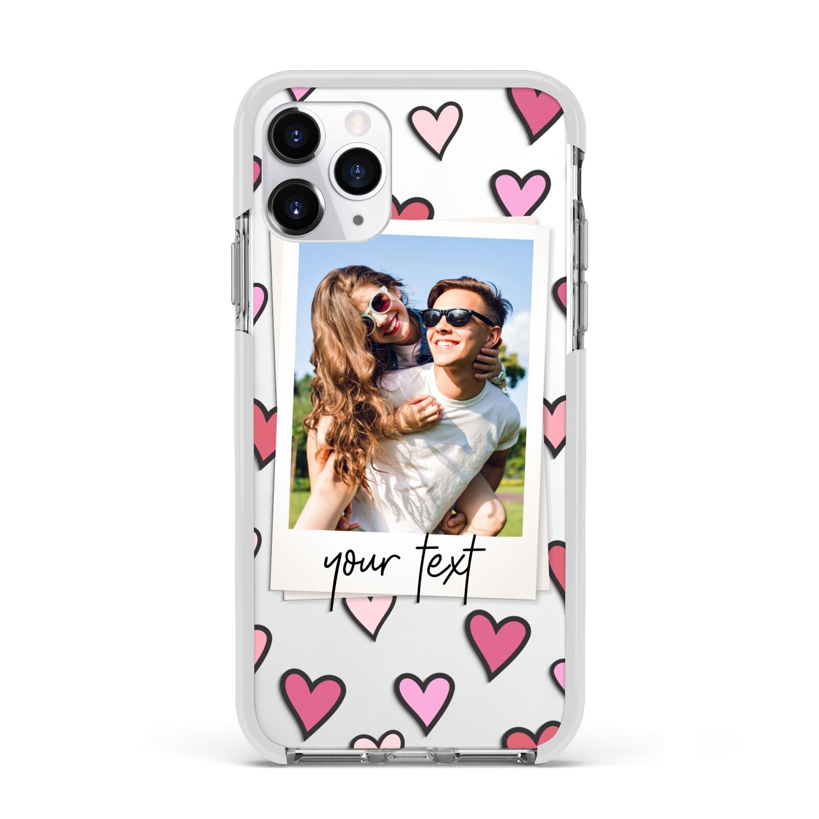 Personalised Valentine s Day Photo Apple iPhone 11 Pro in Silver with White Impact Case