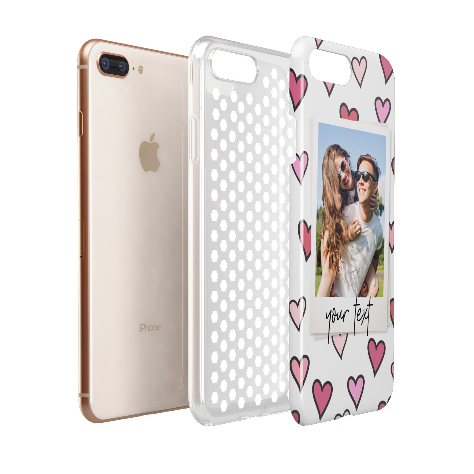 Personalised Valentine s Day Photo Apple iPhone 7 8 Plus 3D Tough Case Expanded View
