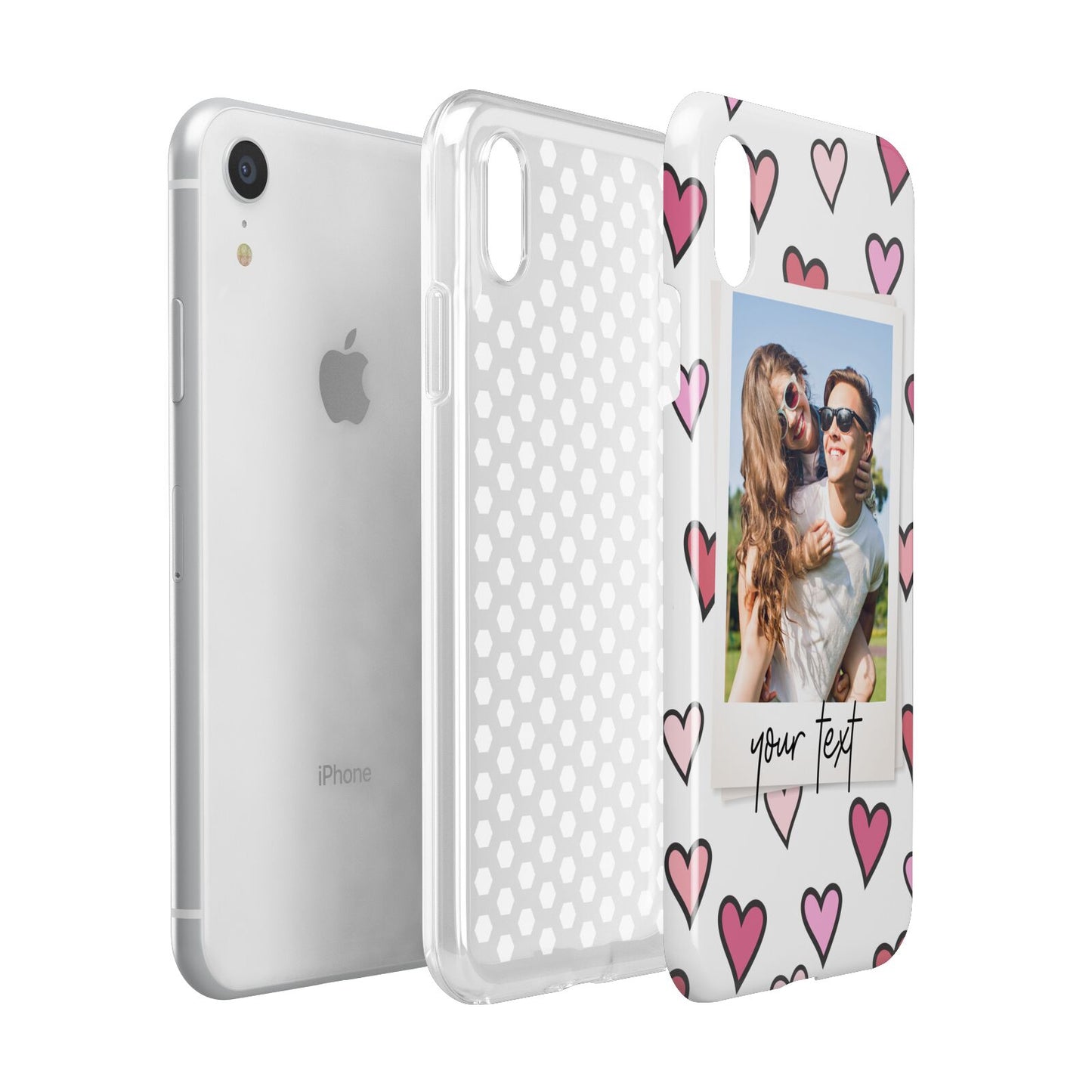 Personalised Valentine s Day Photo Apple iPhone XR White 3D Tough Case Expanded view