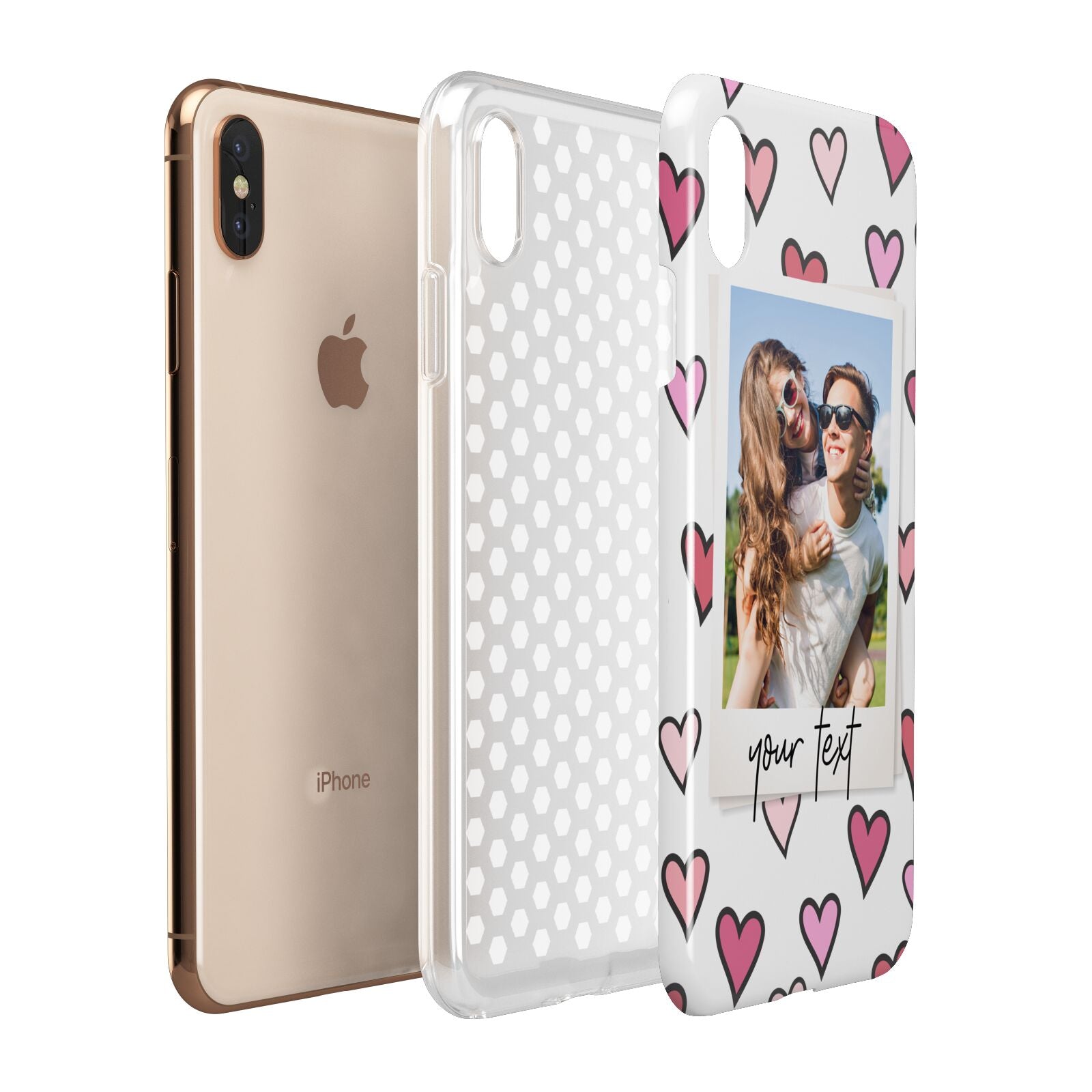 Personalised Valentine s Day Photo Apple iPhone Xs Max 3D Tough Case Expanded View